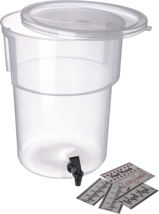 Carlisle distributeur face avant transparent montrant capacité et contenu