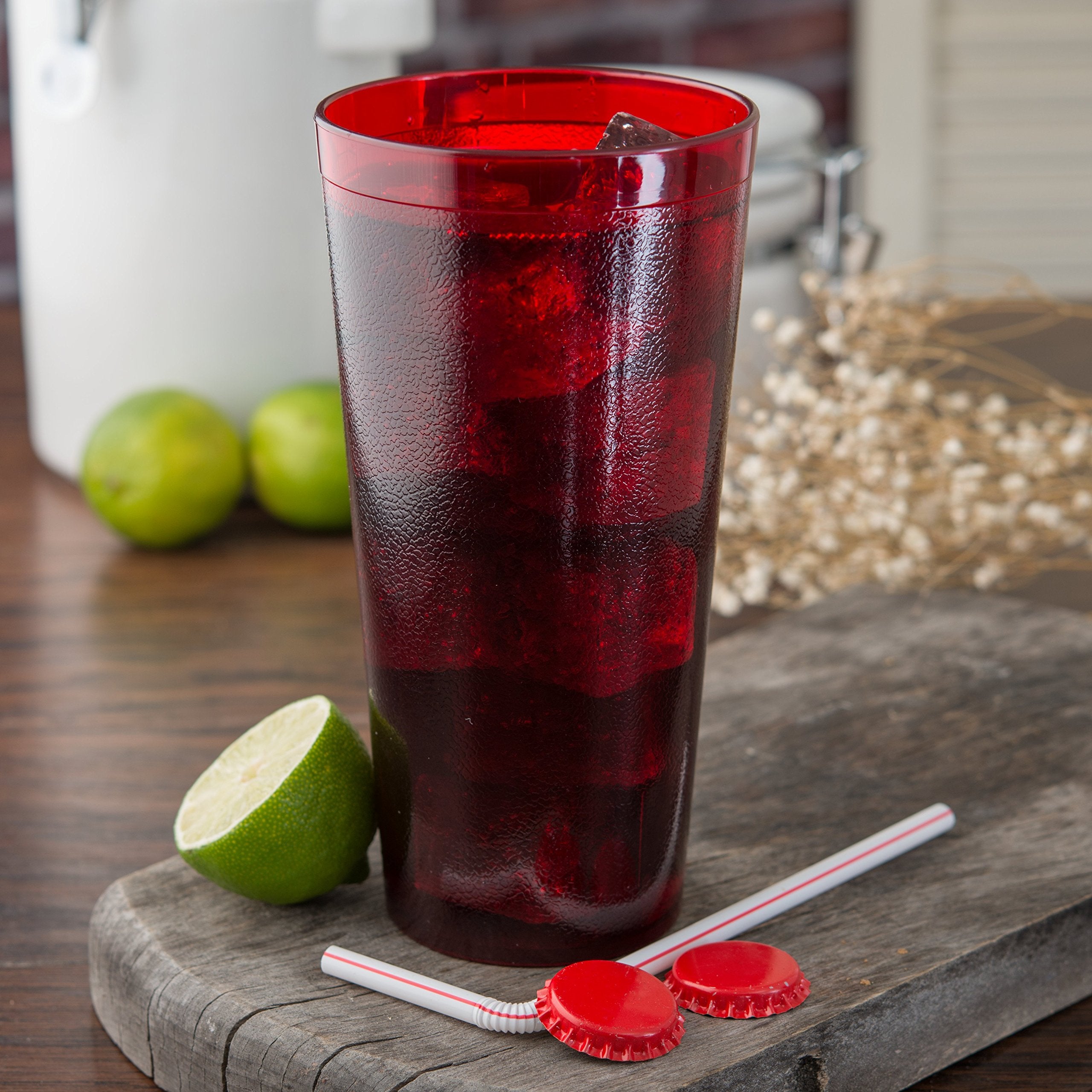 Carlisle étiquette montrant capacité 26,5 oz et couleur rubis