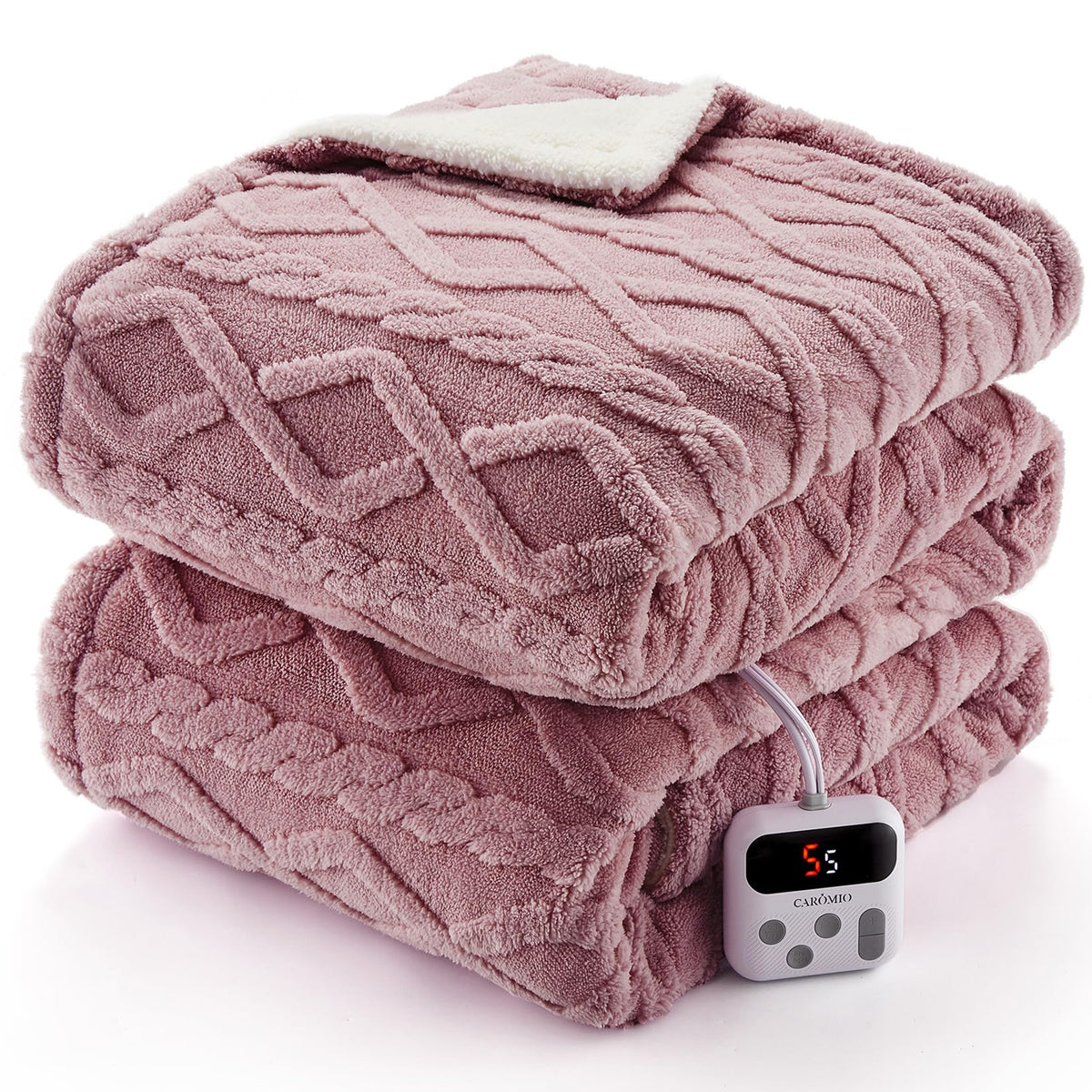 CAROMIO couverture twin face entière montrant chaleur et confort