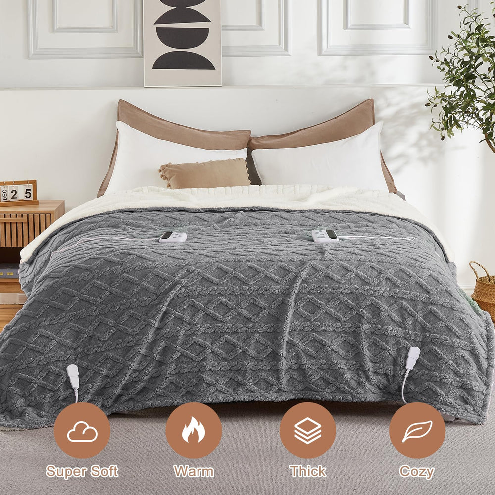 CAROMIO détail motif câblé tufté apportant texture esthétique et chaleur
