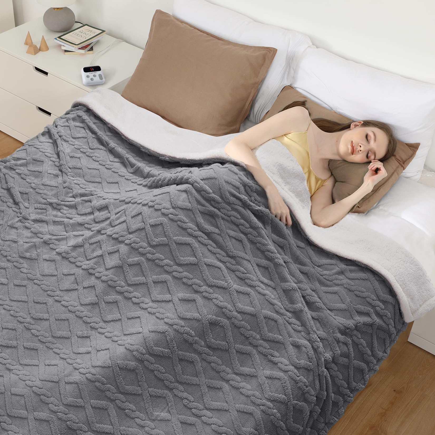 CAROMIO gros plan jacquard 240GSM montrant texture et confort