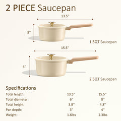 CAROTE casserole 2,5 qt face avant adaptée portions familiales