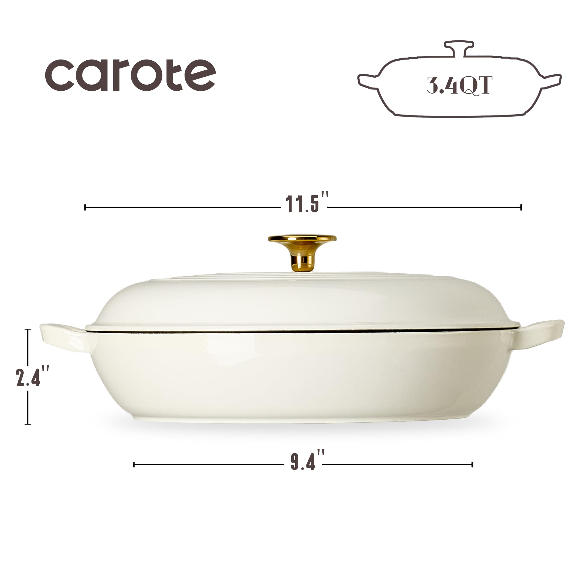 CAROTE gros plan intérieur texturé montrant patine naturelle et antiadhérence