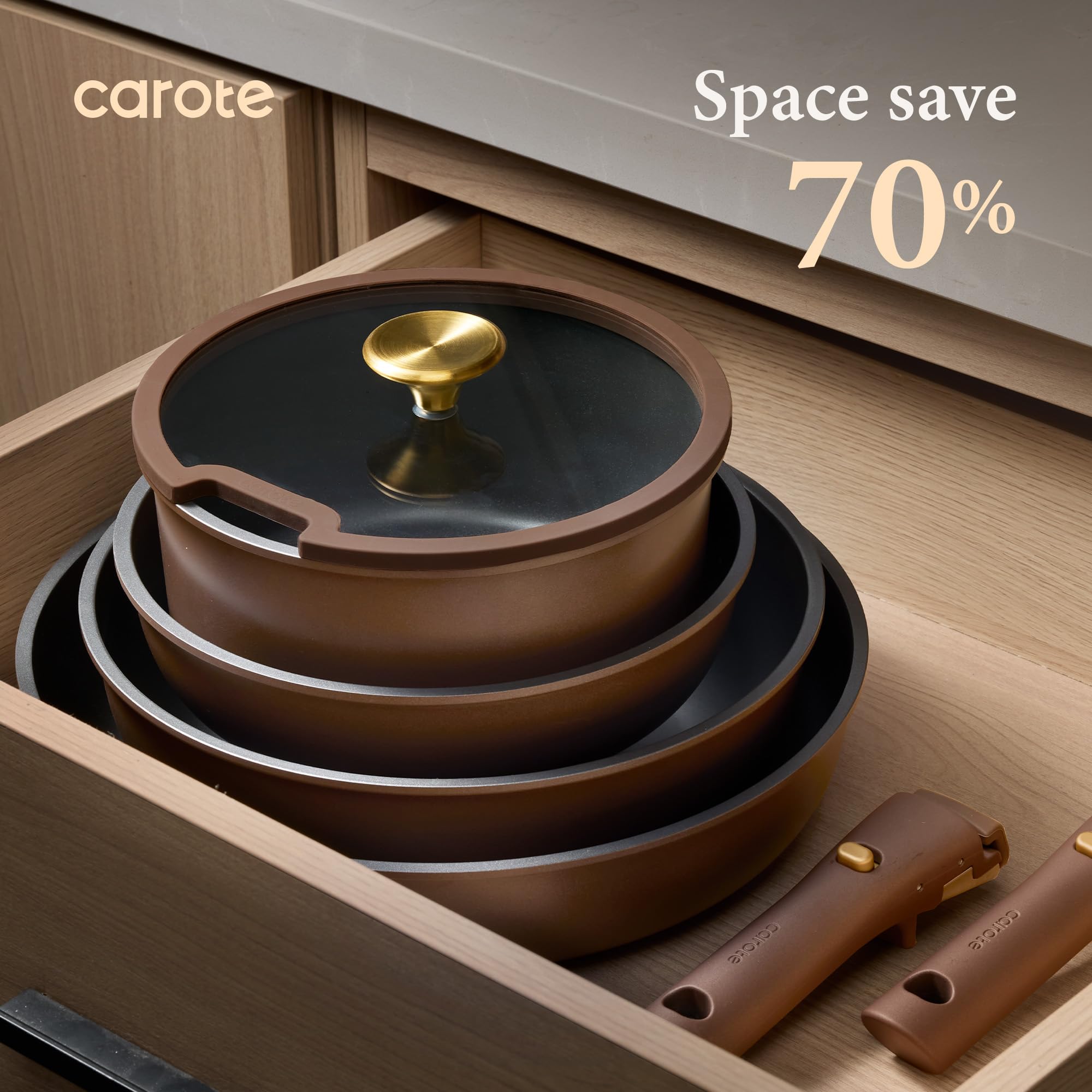 CAROTE couvercles silicone 8" et 10" pour conservation et cuisson pratique