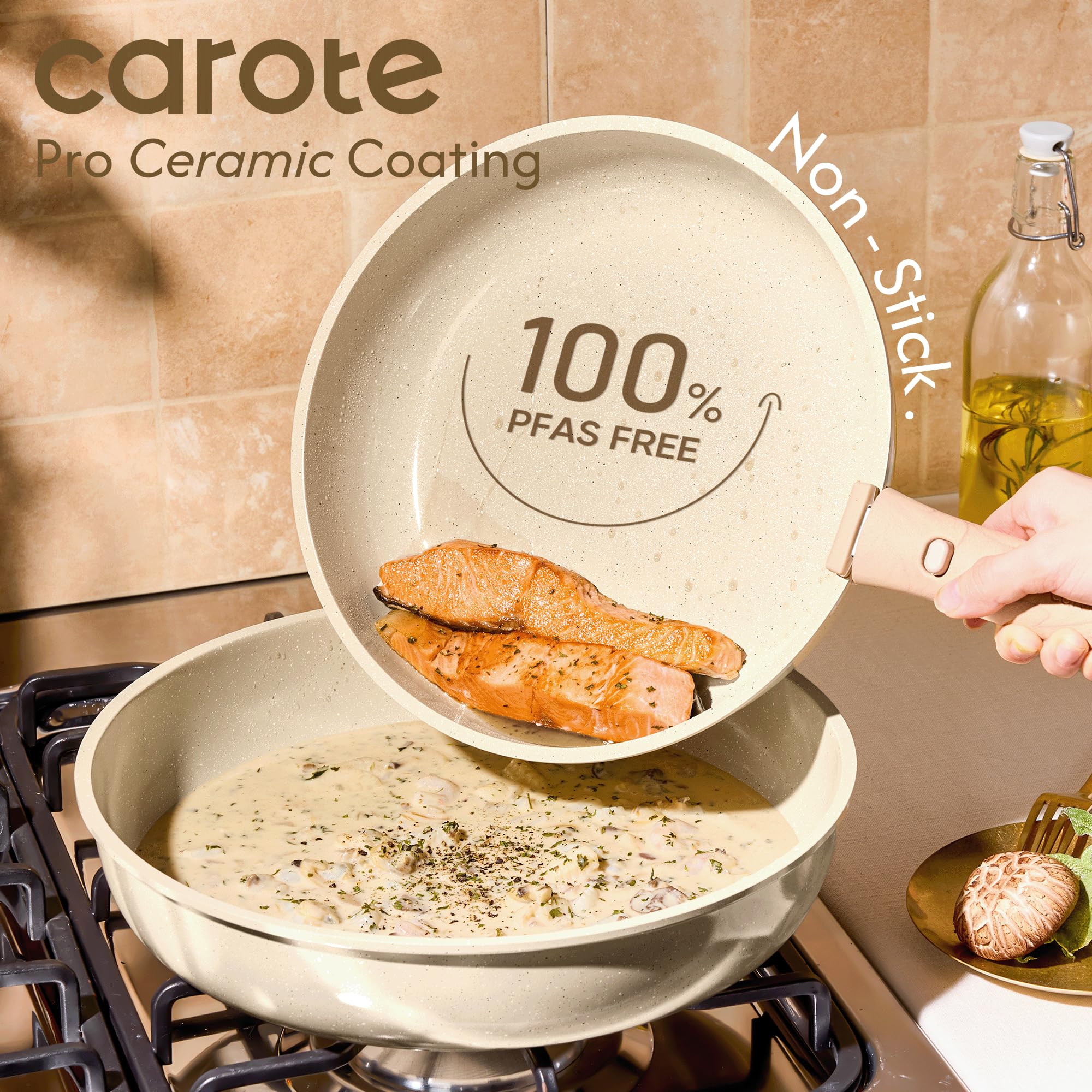 CAROTE gros plan revêtement céramique montrant surface lisse facile à nettoyer