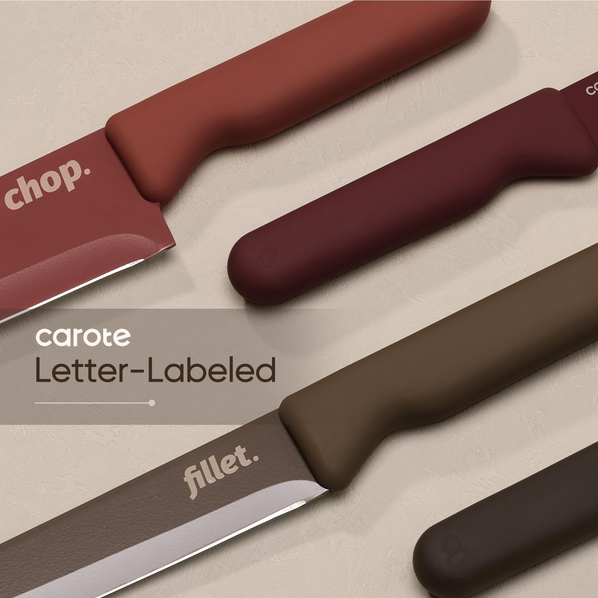 CAROTE détail marque et lettres identifiantes facilite choix rapide et sûr