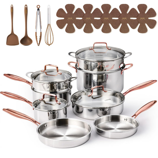 CAROTE vue d'ensemble du set 21 pièces, gain de temps en cuisine