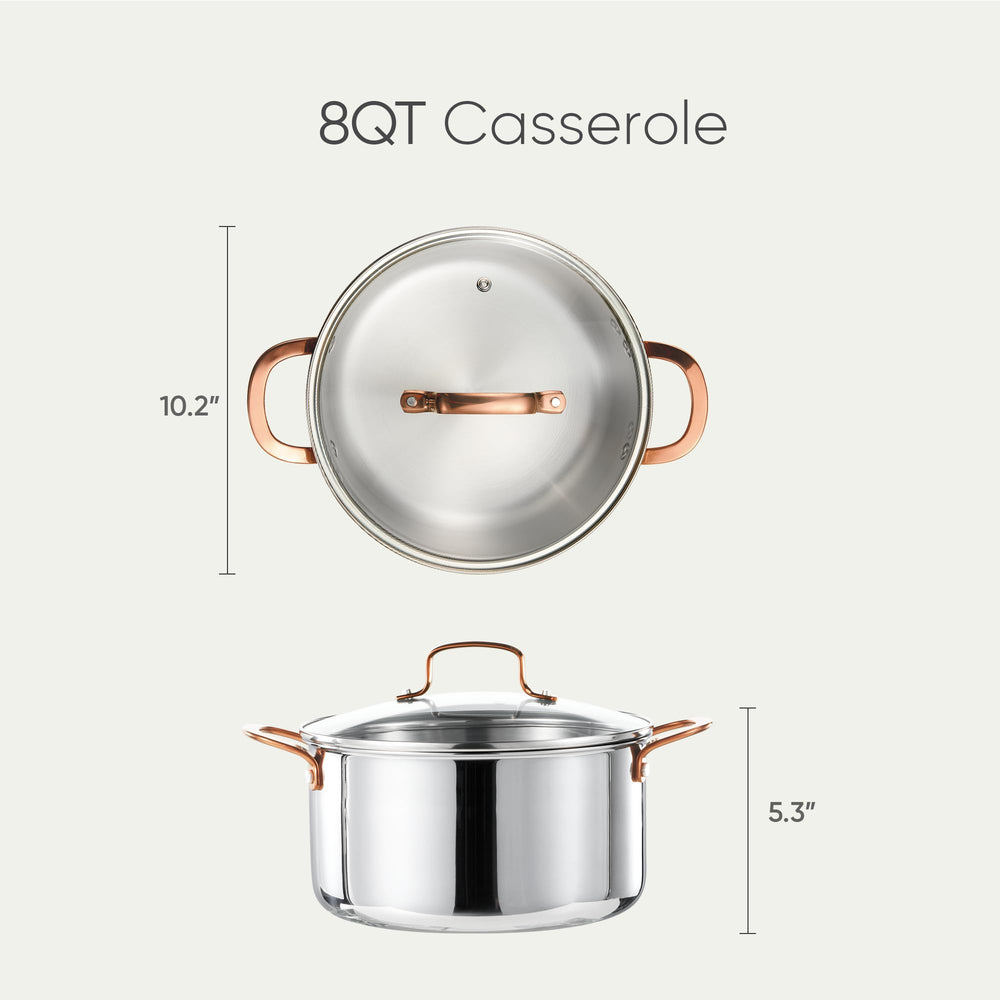 CAROTE gros plan acier tri‑ply montrant conduction et durabilité