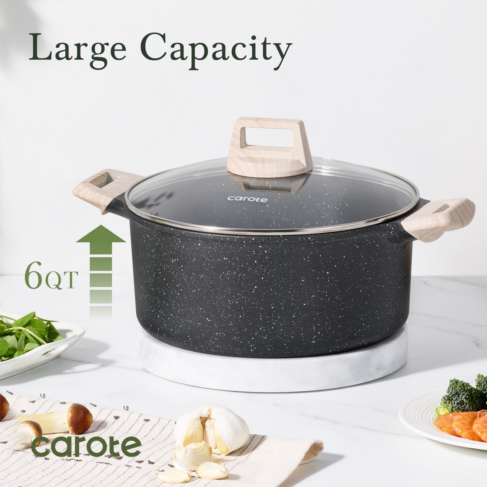 CAROTE gros plan du revêtement granit résistant pour cuisson durable