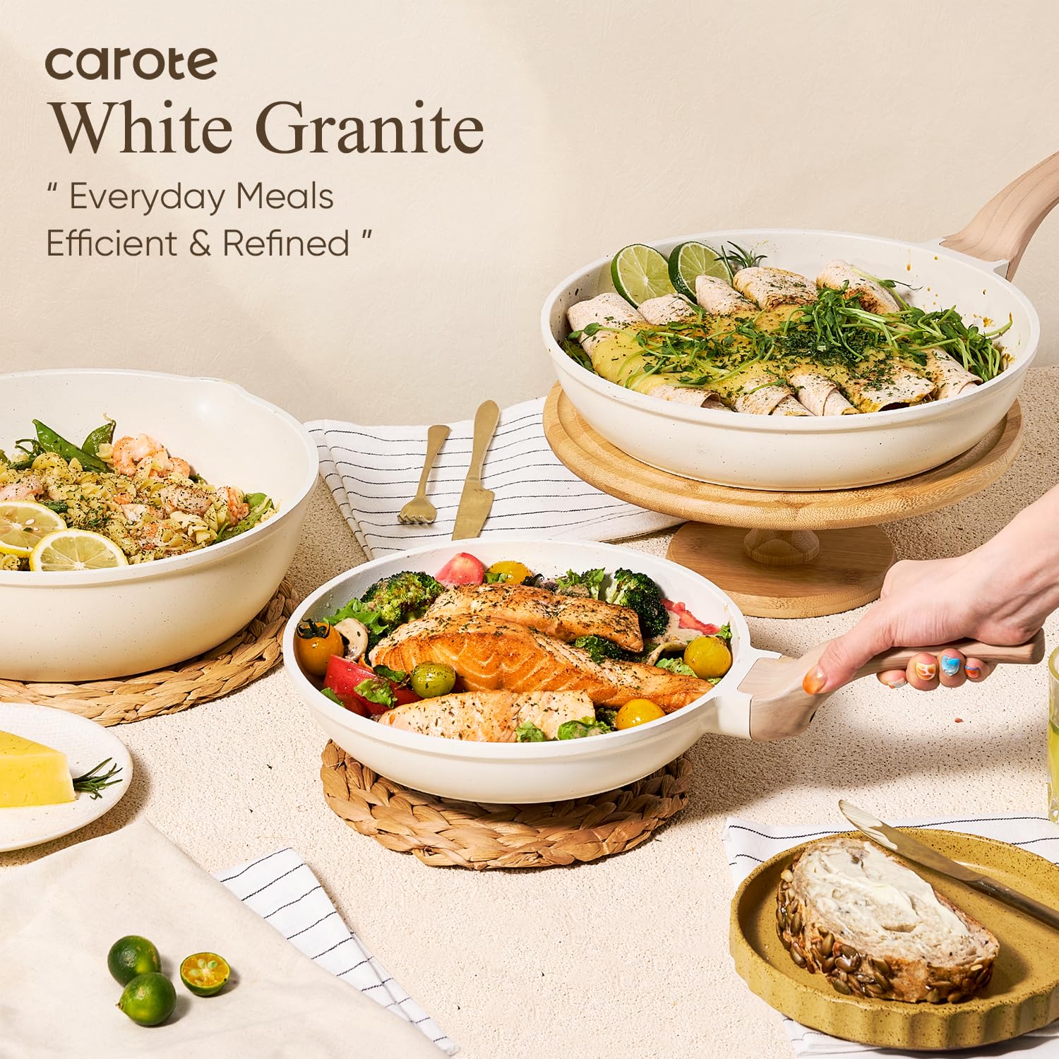 CAROTE scène lifestyle en cuisine démontrant ensemble prêt à l'usage