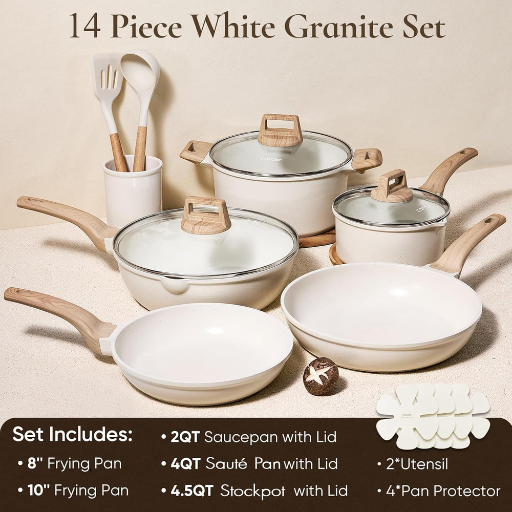 CAROTE gros plan revêtement granite de la poêle 10" pour cuisson antiadhésive