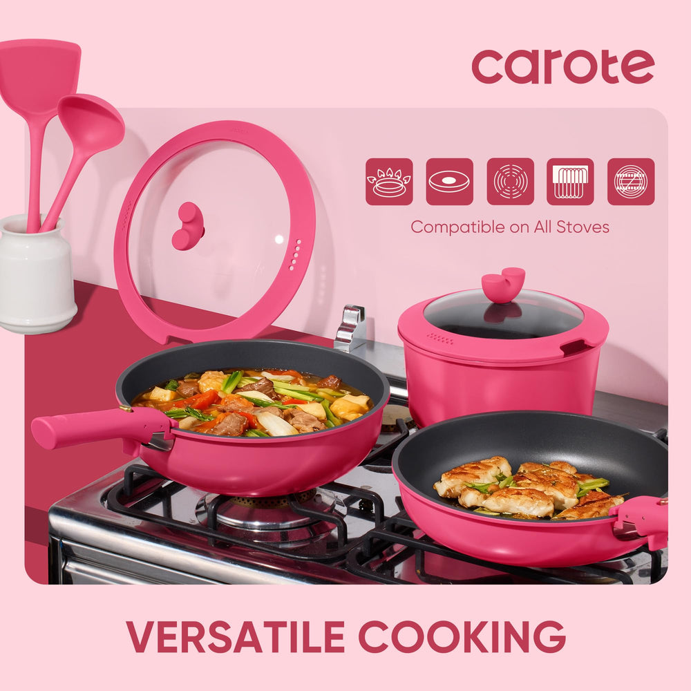 CAROTE poêle en cuisson montrant une cuisson uniforme et sans accroche