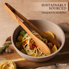 CAROTE spatule en bois en usage dans poêle protégeant revêtement