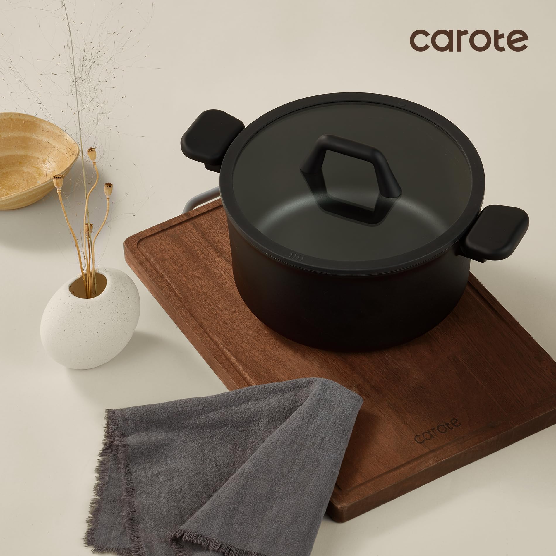 CAROTE vue de haut organisation du set pour rangement et accès rapide aux pièces