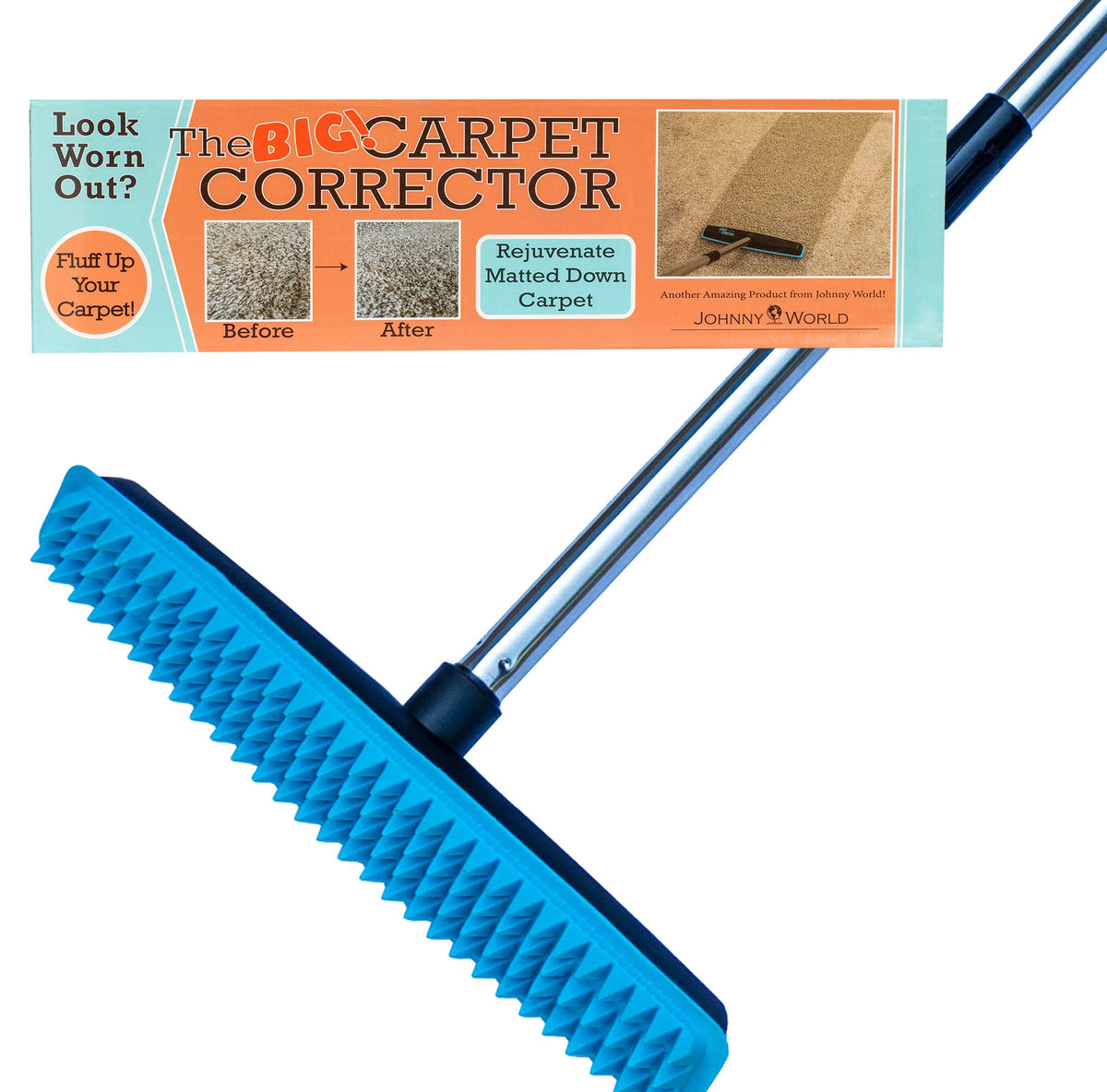 Carpet Corrector vue avant grand format montrant largeur utile pour couvrir plus vite