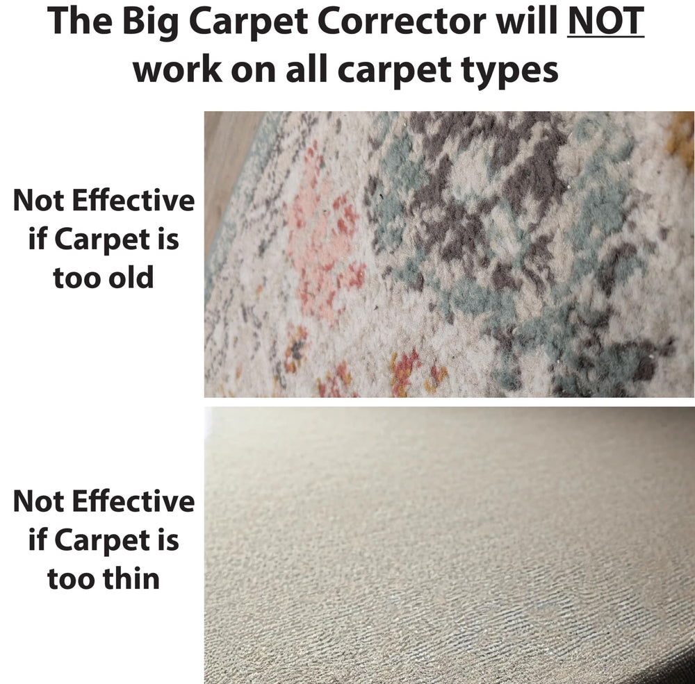 Carpet Corrector en action sur escalier redonnant du gonflant et protégeant marches