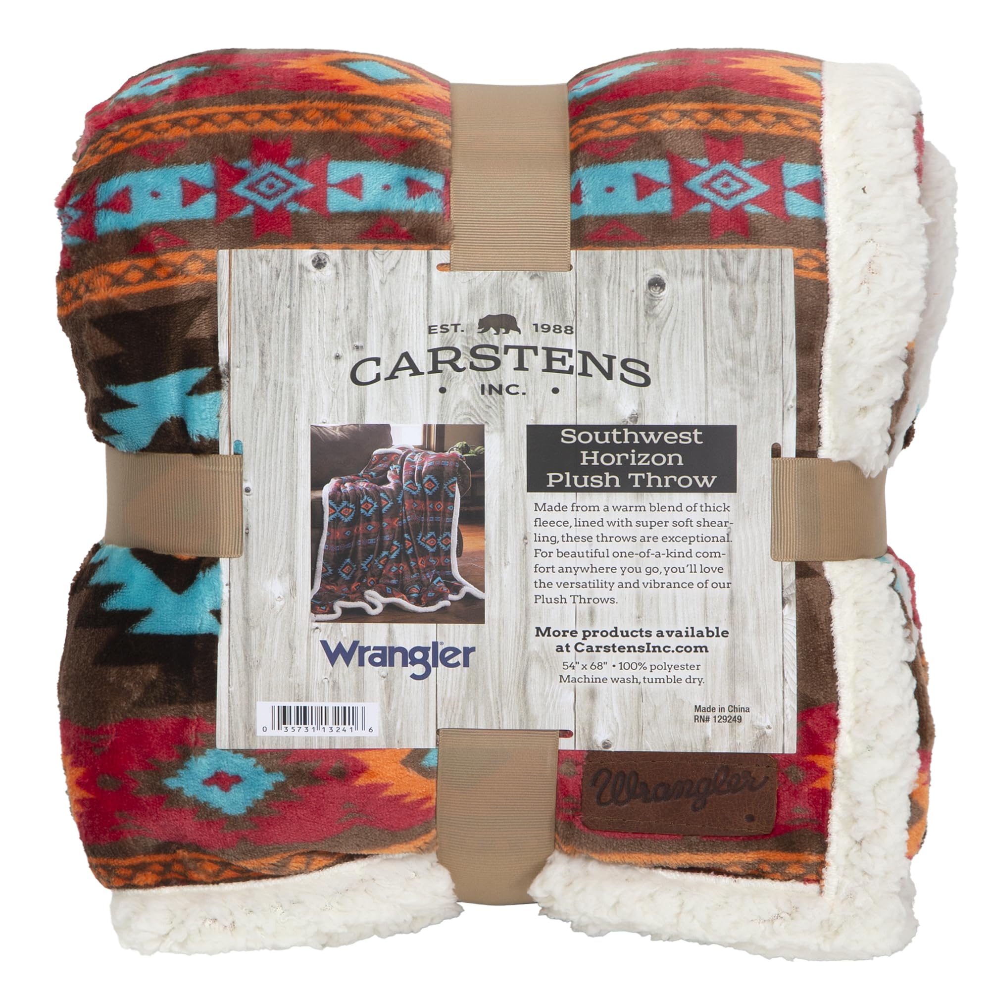 Carstens Wrangler couverture face montrant le motif sud-ouest et chaleur décorative