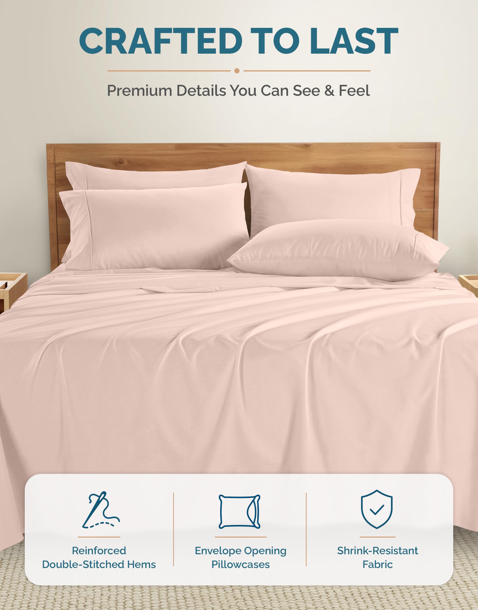 Casa Platino drap Full posé sur matelas pour comparaison d'échelle et ajustement