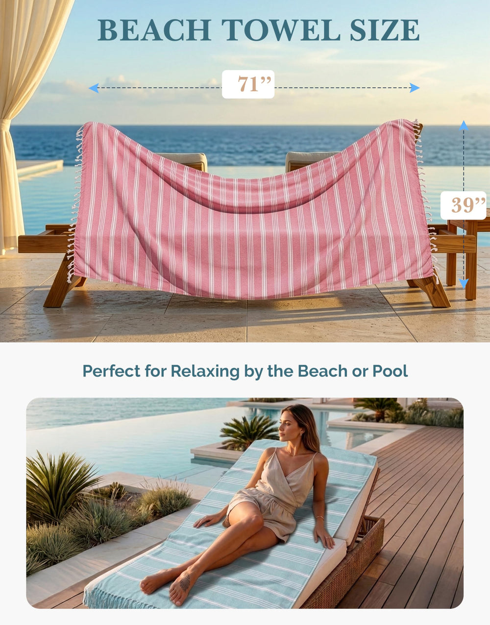 Casa Platino serviette pliée compacte dans sac pour gain de place voyage