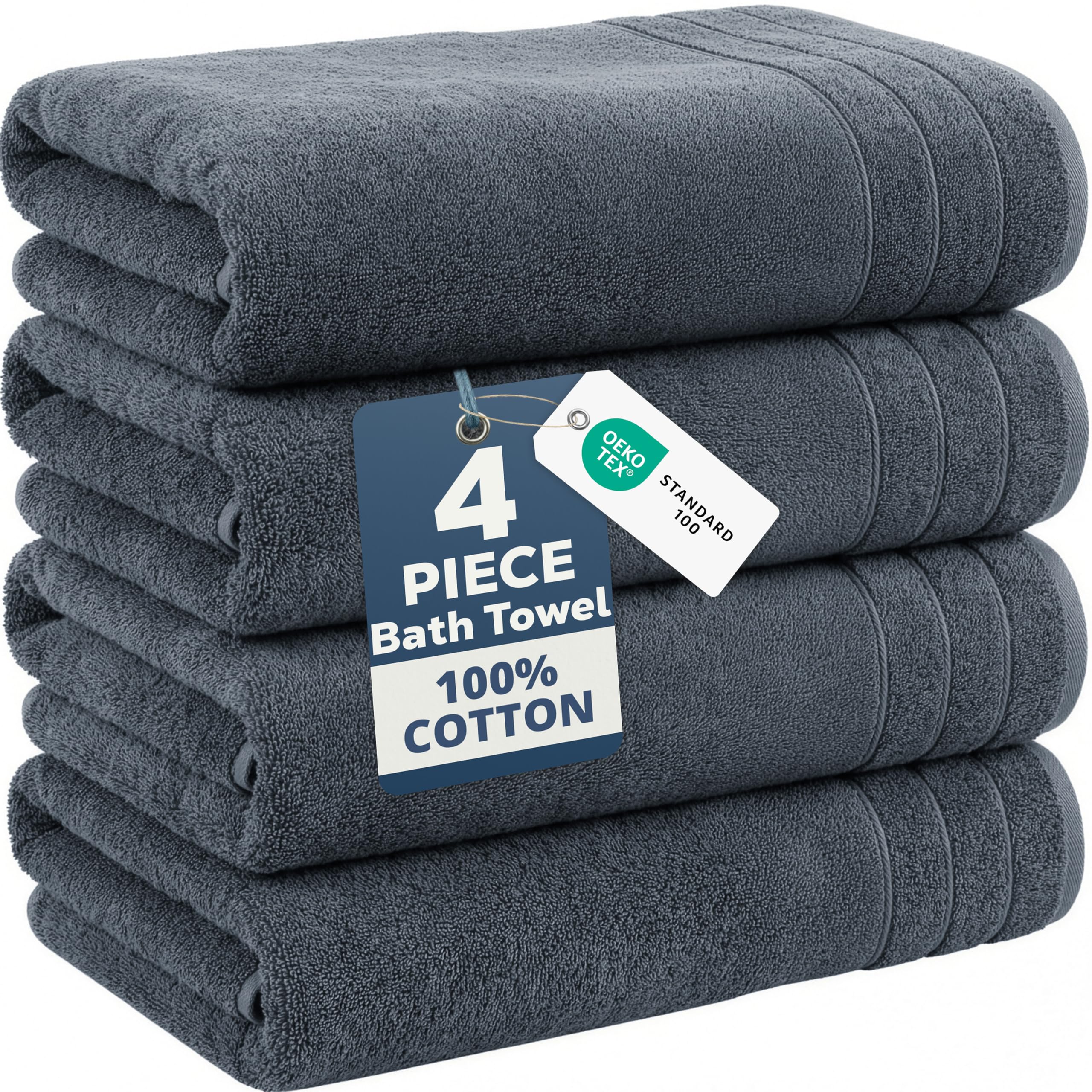 Casa Platino vue de face serviette gris cool offrant couverture généreuse