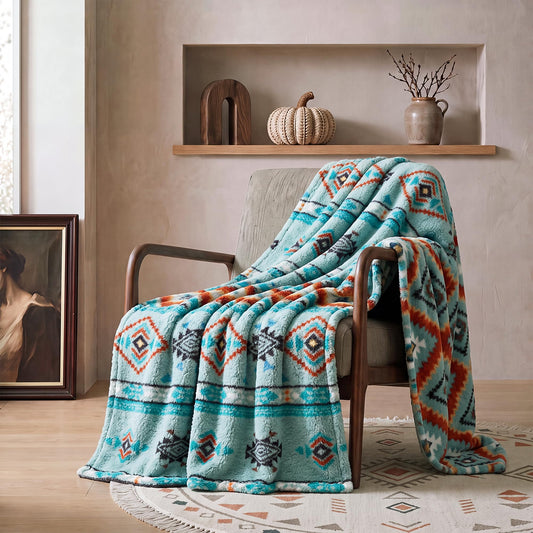 CASAAGUSTO plaid face avant motif Aztec, ajout de style décoratif