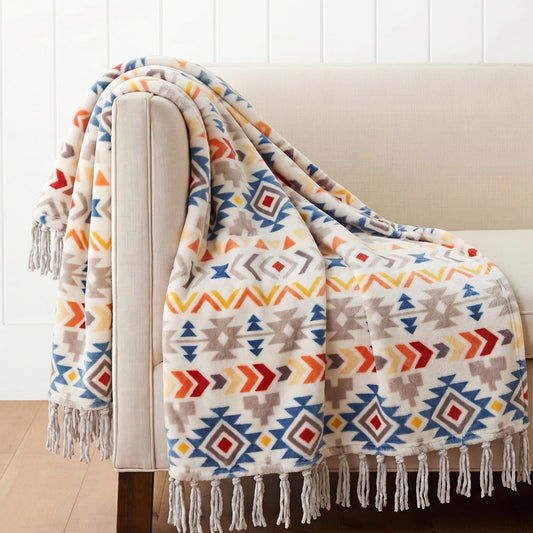 CASAAGUSTO packaging du plaid montrant design coloré et présentation soignée