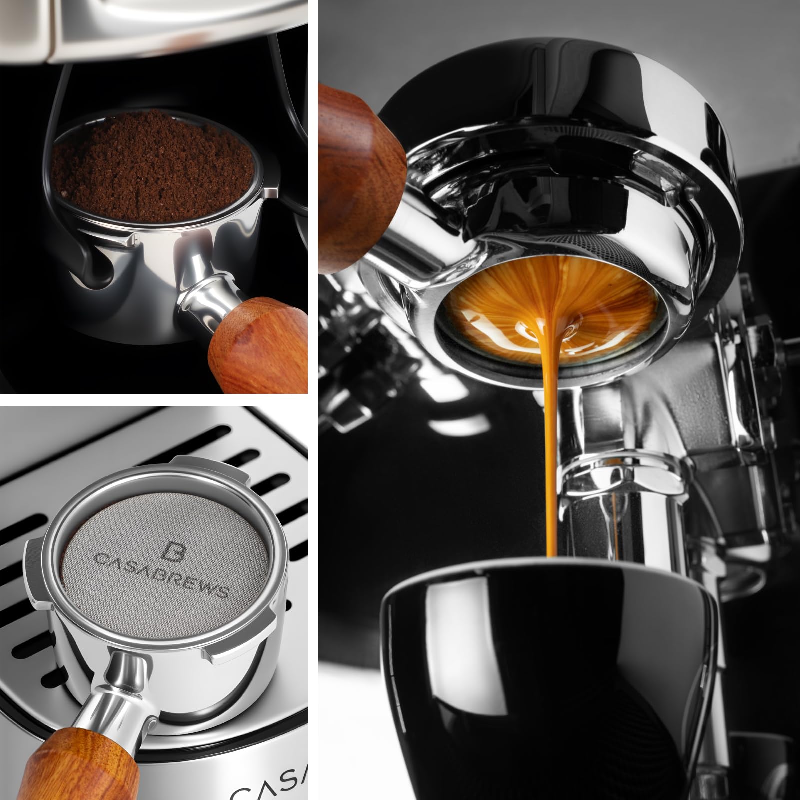CASABREWS comparaison de taille à côté d'une tasse montrant échelle et dosage
