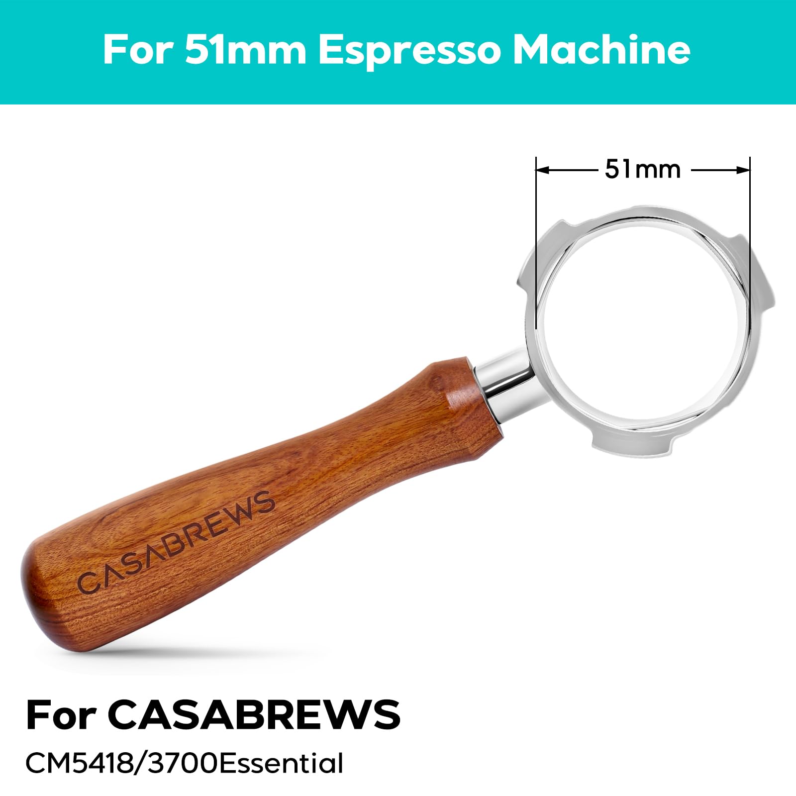 CASABREWS détail du manche en bois offrant prise ergonomique et confort