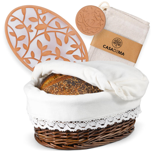 CASADEMA panier ovale face montrant finition tressée et présentation élégante