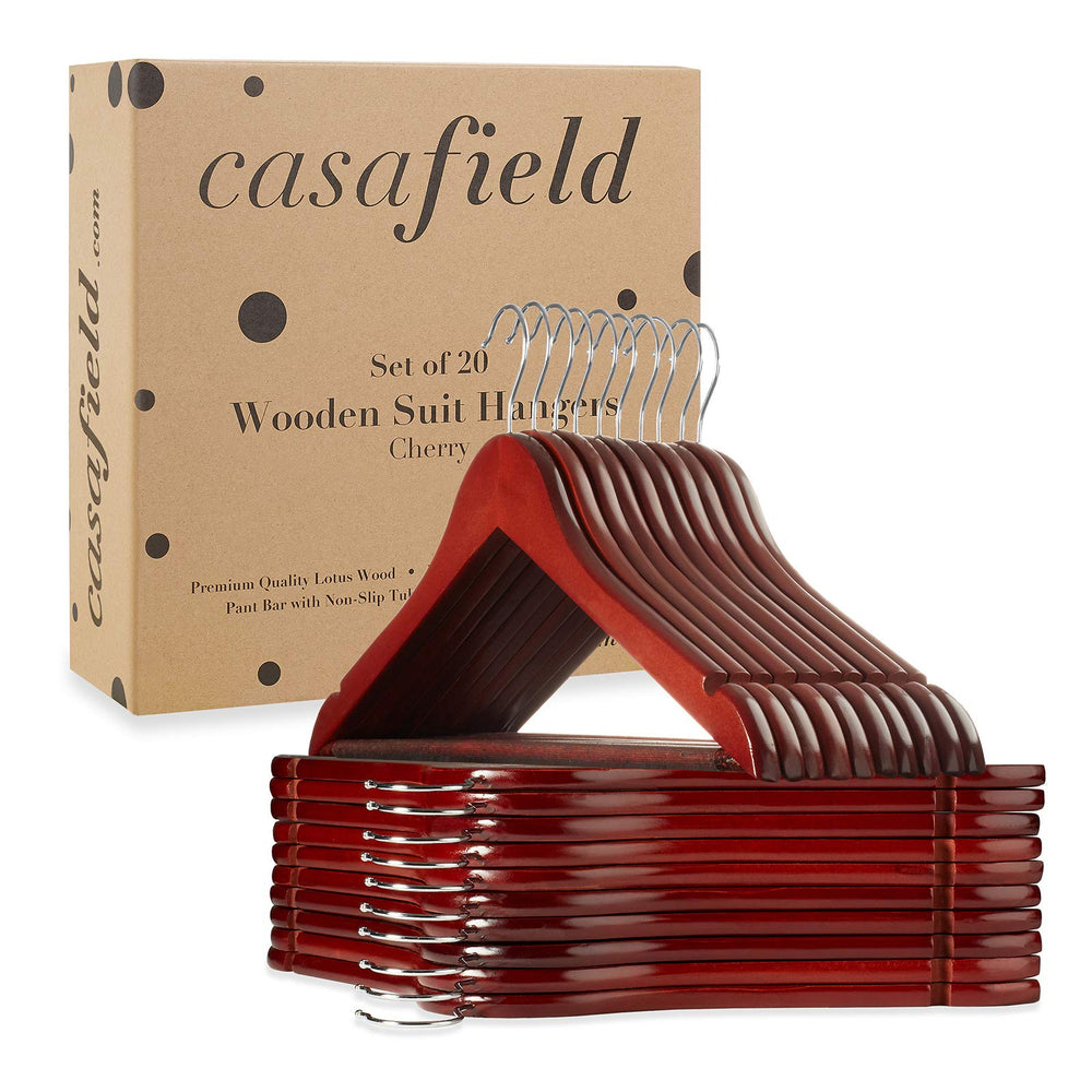 Casafield lot de 20 cintres alignés démontrant organisation et esthétique du placard