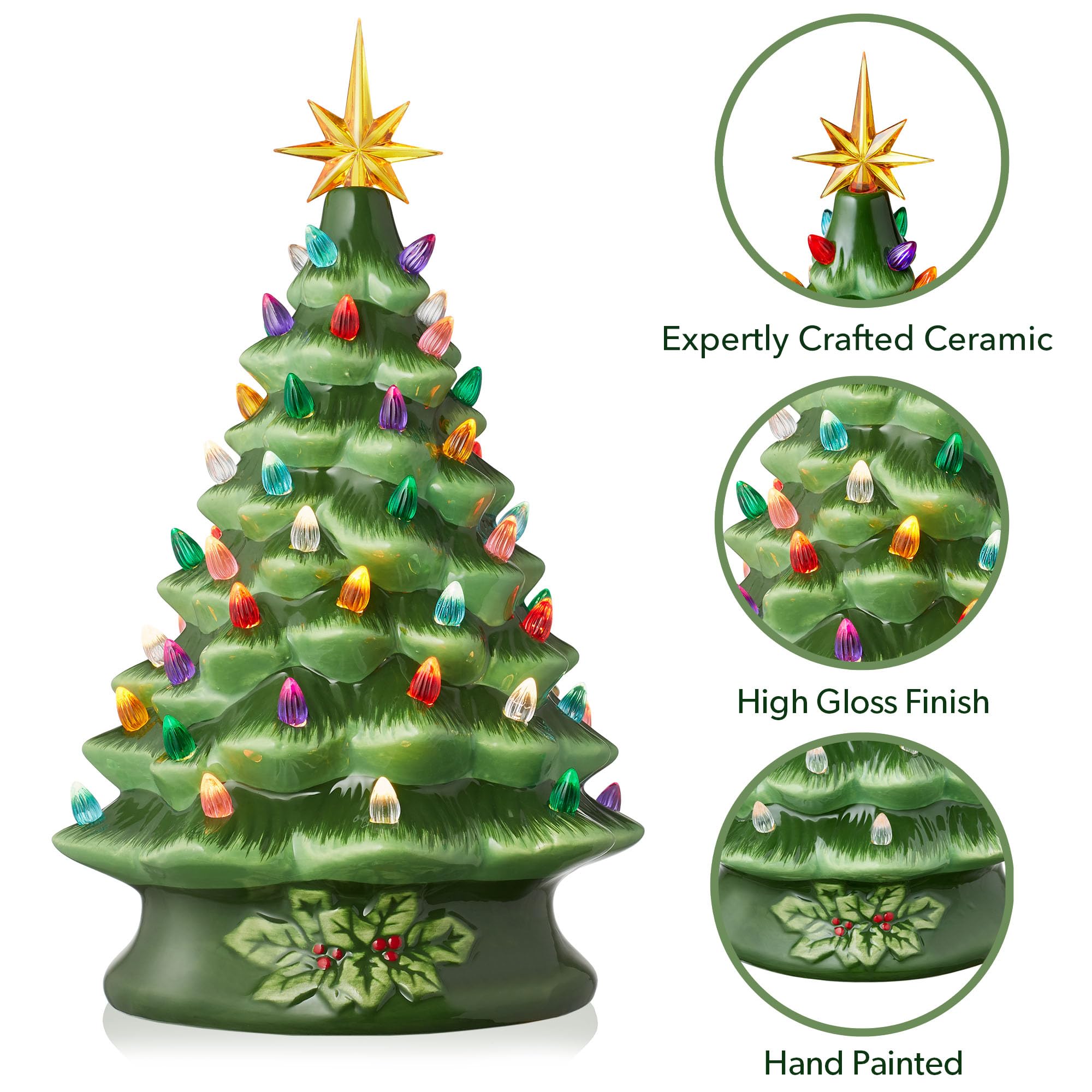 Casafield sapin sur un manteau illuminant la pièce et apportant ambiance festive