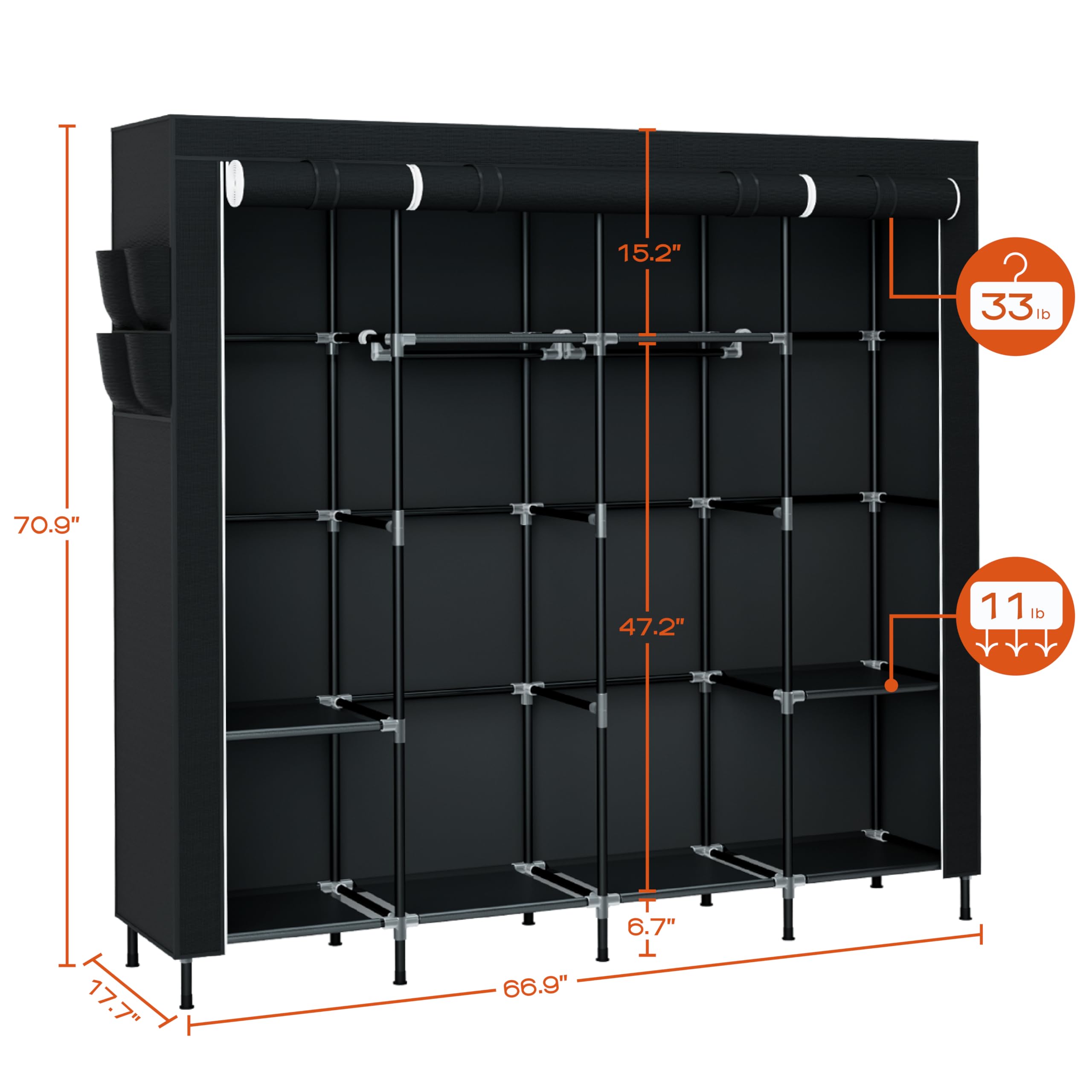 CASAMAYA tringle avec robe suspendue garde-robe sans plis