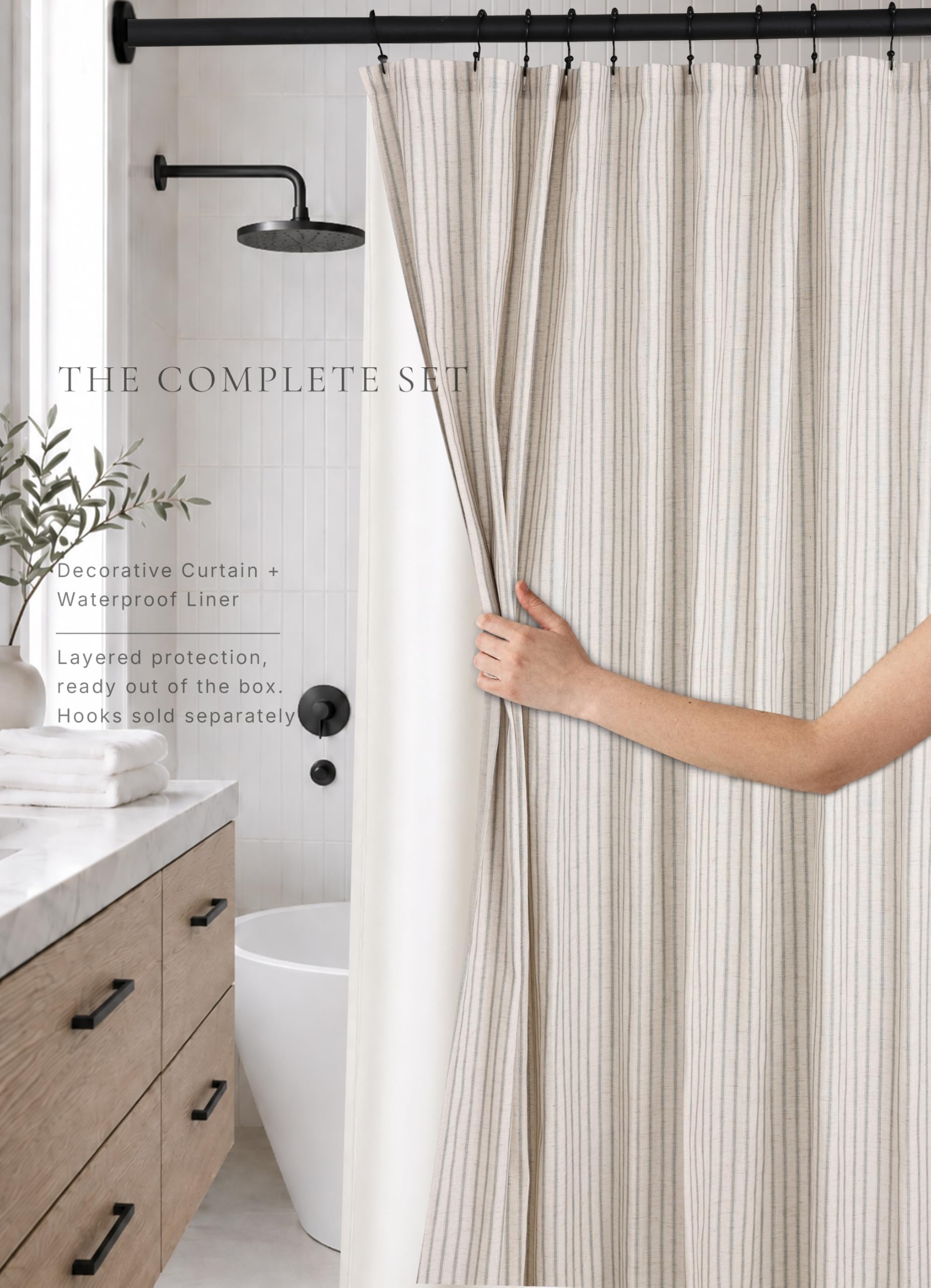 CasaTena rideau installé sur baignoire crée ambiance apaisante