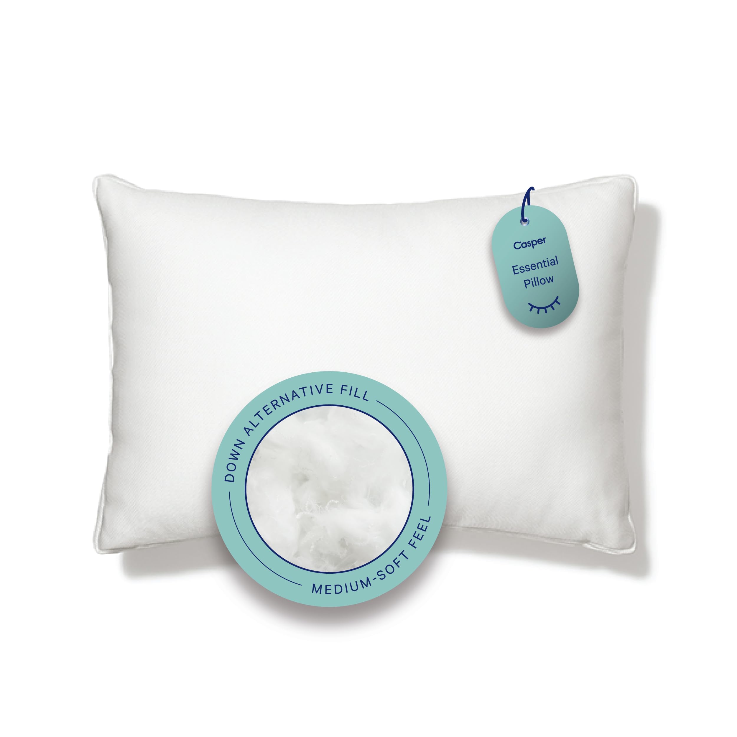 Casper oreiller face avant montrant silhouette et finition confortable