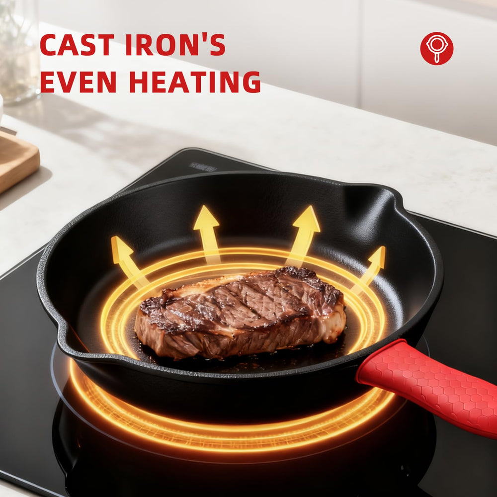 Cast Iron Skillet dos et étiquette montrant marquage et qualité de la fonte