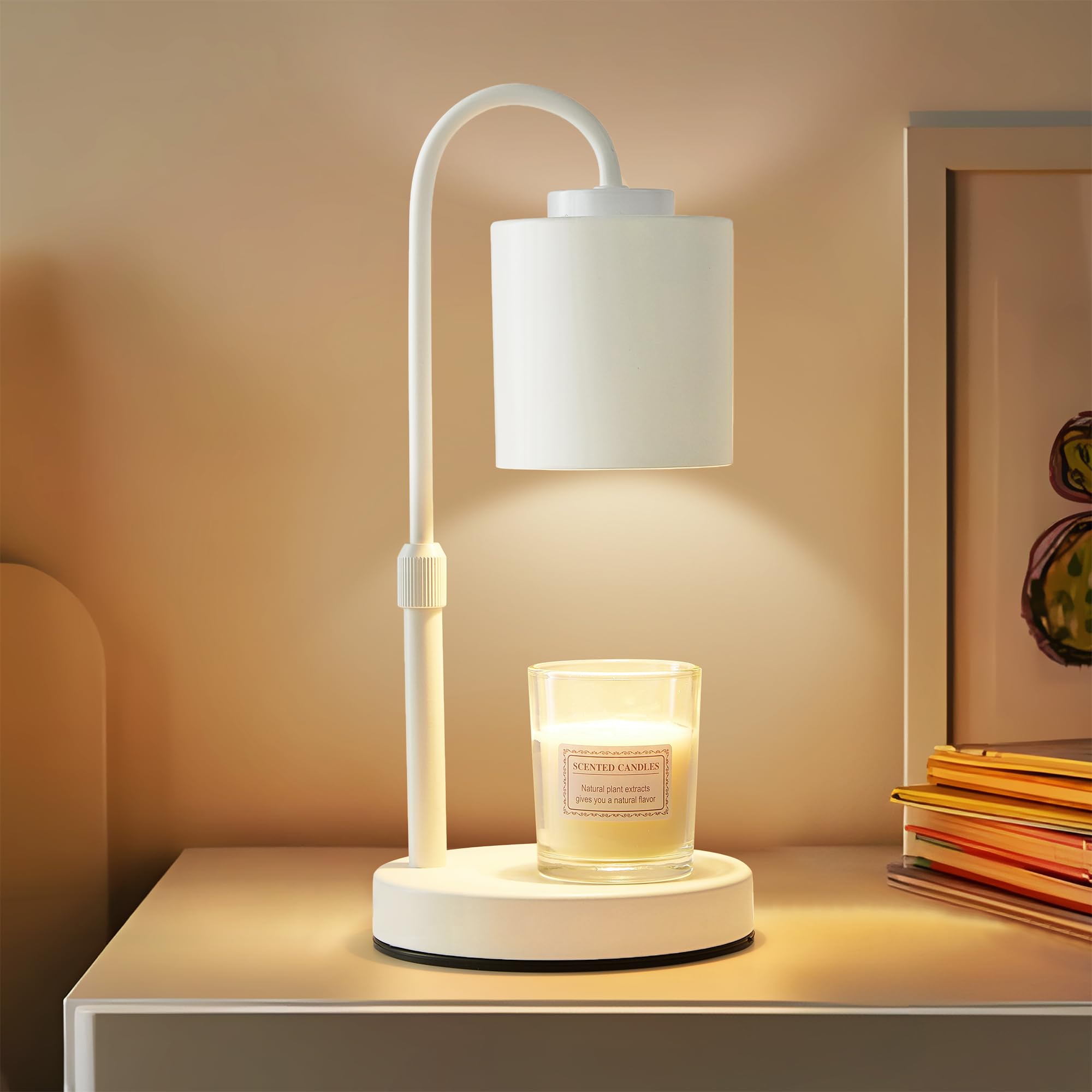 CASTLELIFE lampe chauffe-bougie vue frontale élégante offrant sécurité