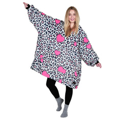 Catalonia hoodie vue avant emballage montrant coupe oversize et capuche, chaleur garantie