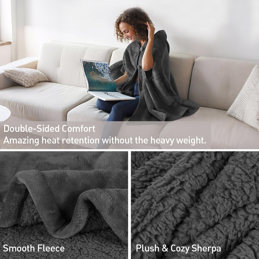 Catalonia poncho comparaison d’échelle montrant coupe oversize