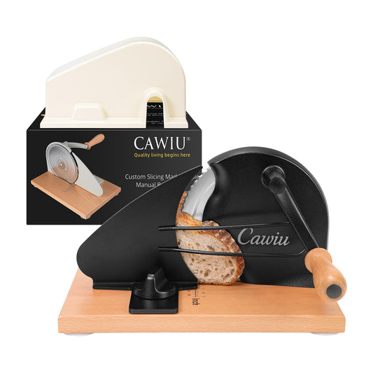 CAWIU trancheuse face avant montrant design compact et réglage précis