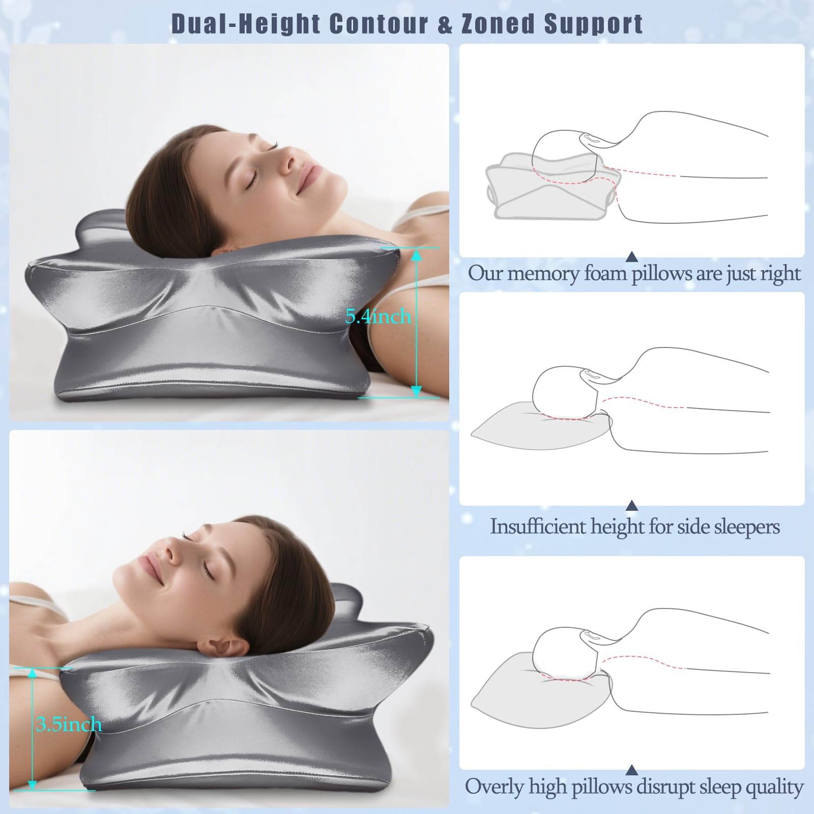 CCidea dormeur latéral utilisant l'oreiller pour soutien d'épaule