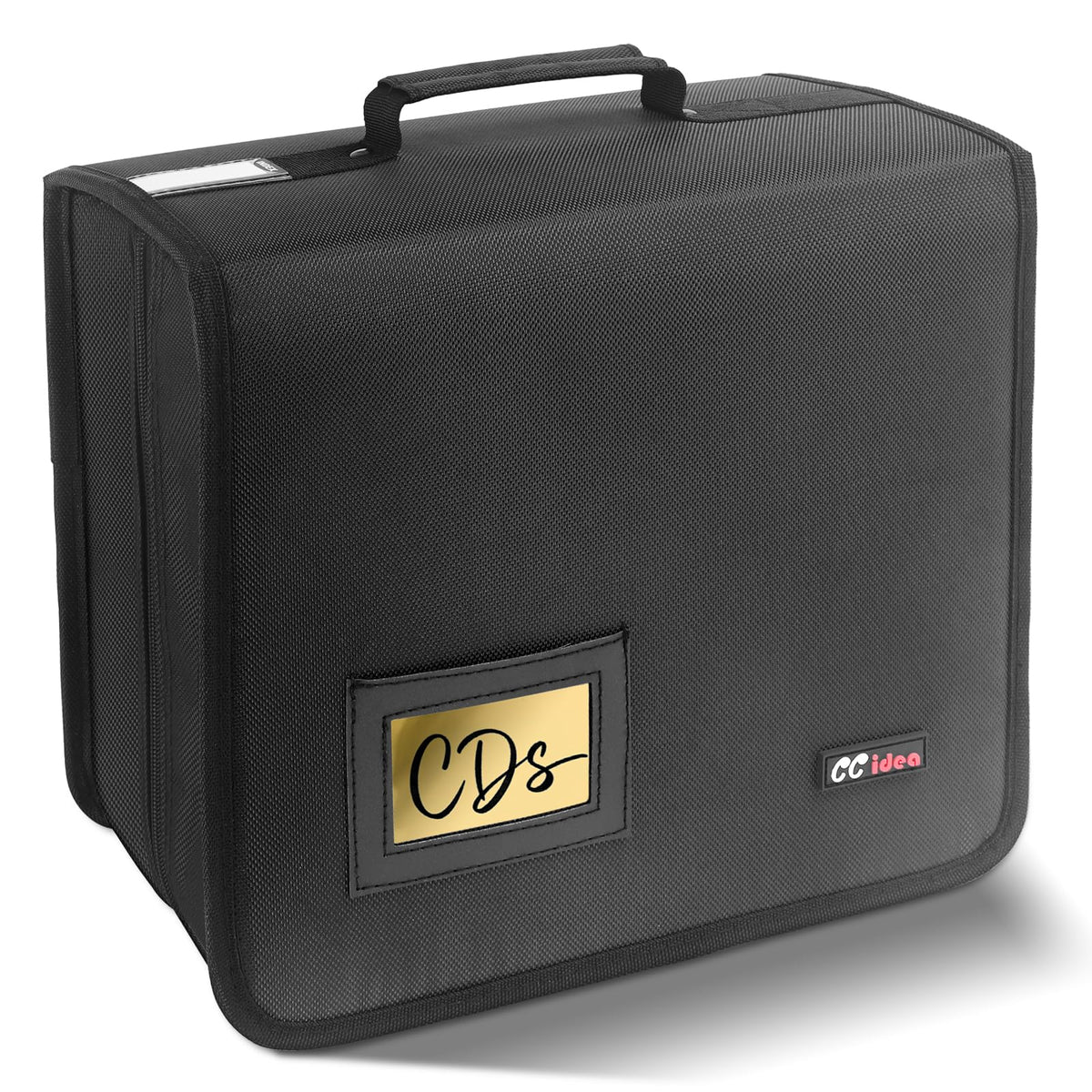 CCidea pochette face avant noire montrant design robuste et rangement pratique
