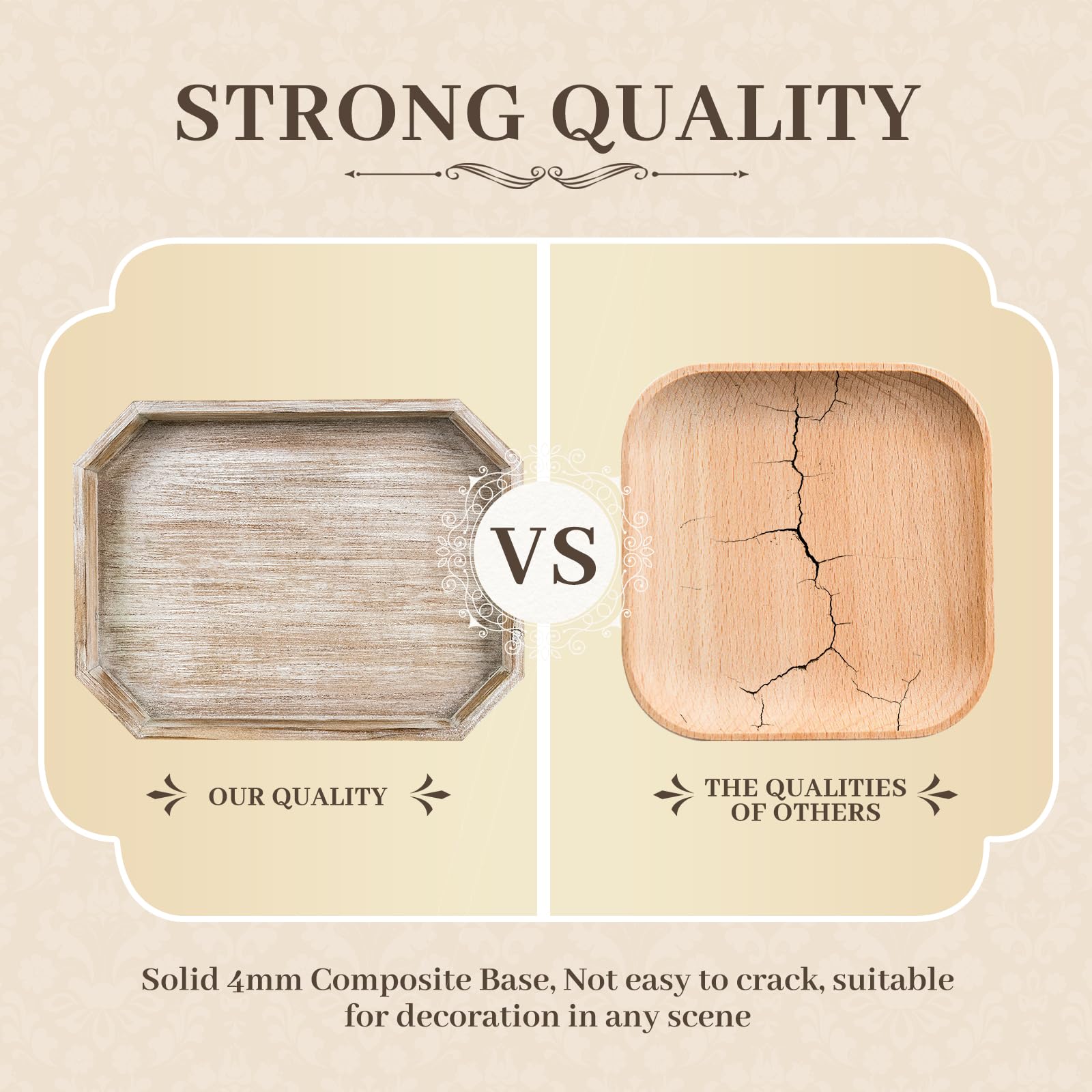 CEDARLUX plateau avec objets pour comparaison de taille et proportion pratique
