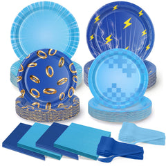 CENLBJ assiette principale front apportant une déco jeu vidéo festive
