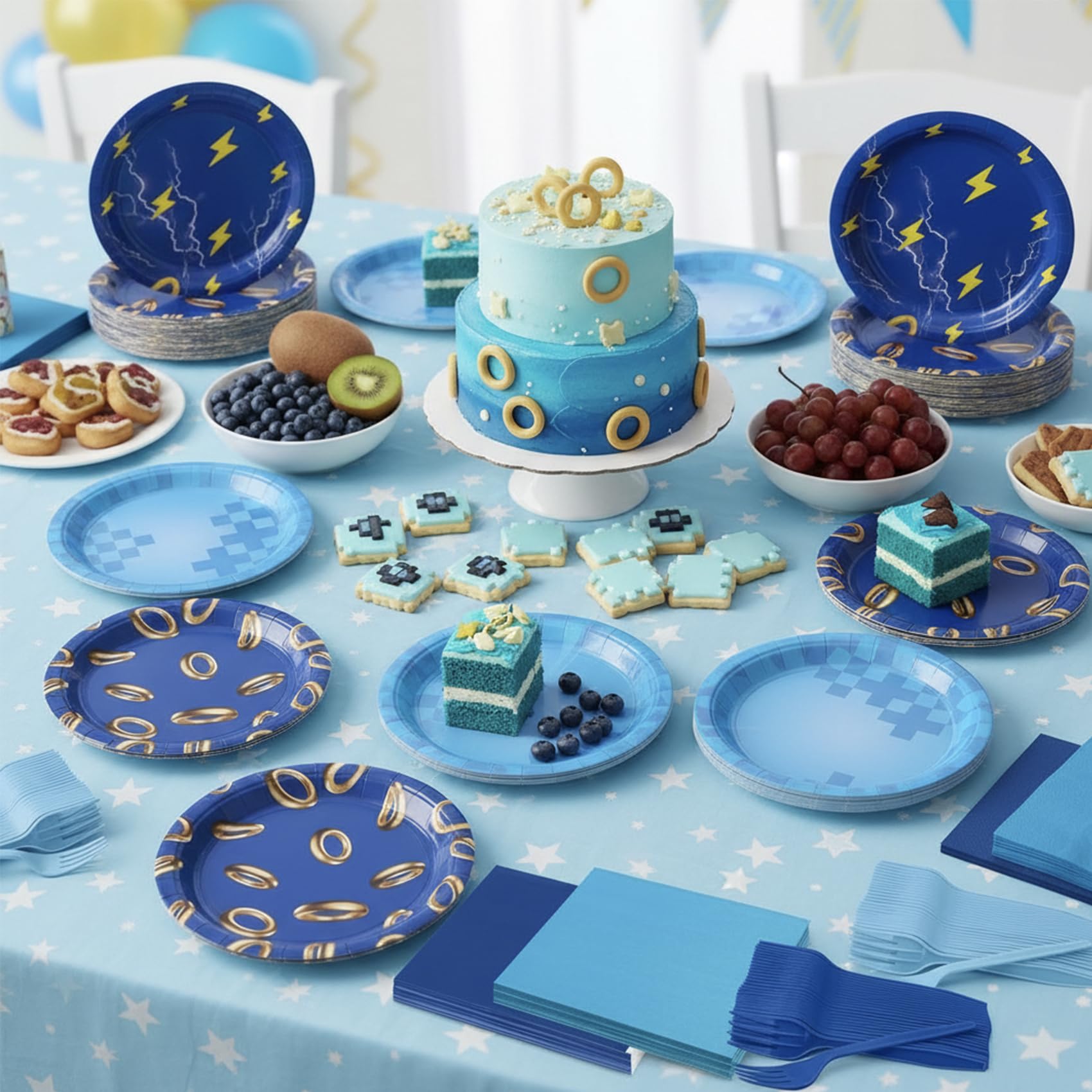 CENLBJ serviette détail imprimé coloré pour une table thématique cohérente