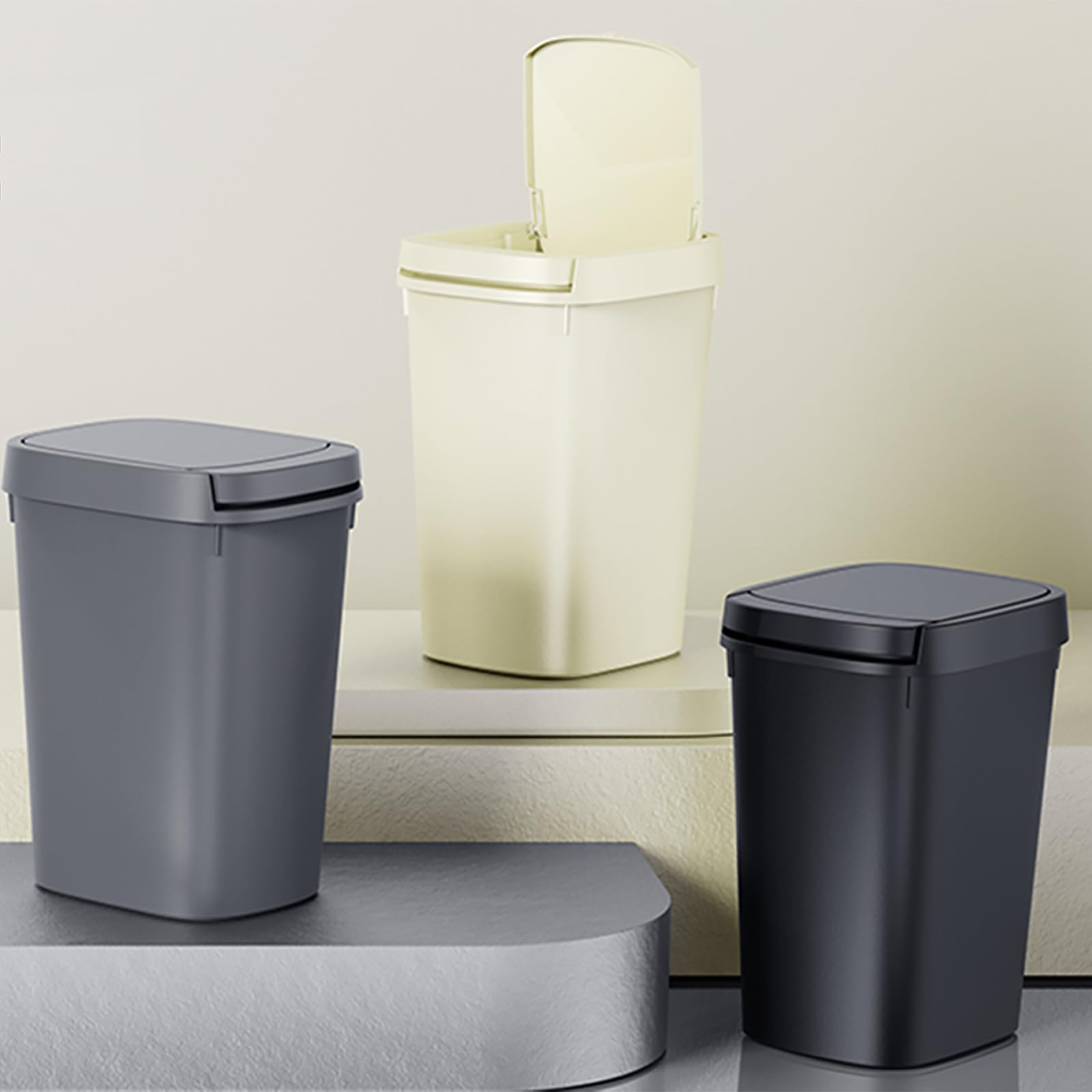 CEROELDA pack de 3 poubelles économies et uniformité décorative