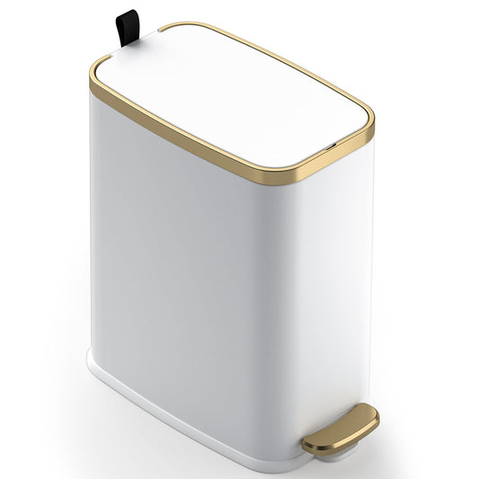 CEROELDA poubelle face avant, design compact pour coin salle de bain