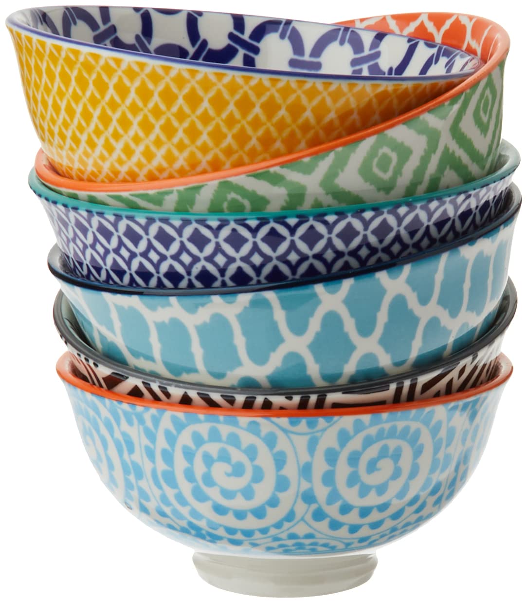 Certified International bol face montrant motifs colorés et style décoratif