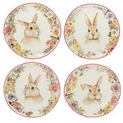 Certified International assiette face avant avec lapin et fleurs, apporte charme printanier