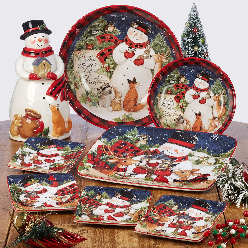 Certified International ensemble sur table de Noël créant atmosphère conviviale