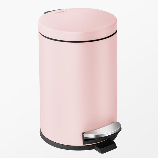 Cesun poubelle face avant rose montrant design compact et gain de place